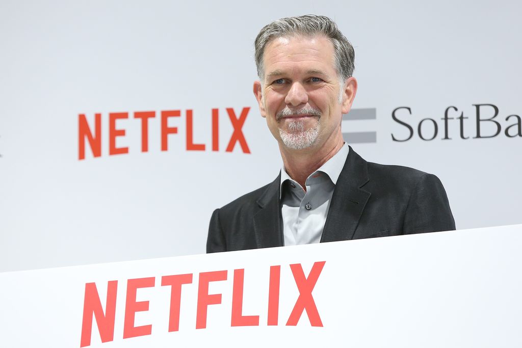 TOKYO, JAPAN - SEPTEMBER 02:  Reed Hastings, founder and CEO of Netflix Inc. attends the launch event for Netflix service in Japan at SoftBank Ginza store on September 2, 2015 in Tokyo, Japan. Netflix Inc. partnered with Japan's SoftBank Group Corp. for the Japan launch of its video-streaming service on September 2, 2015.  (Photo by Ken Ishii/Getty Images)