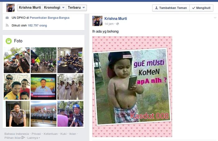 Kombes Krishna Murti: Ih Ada Yang Bohong