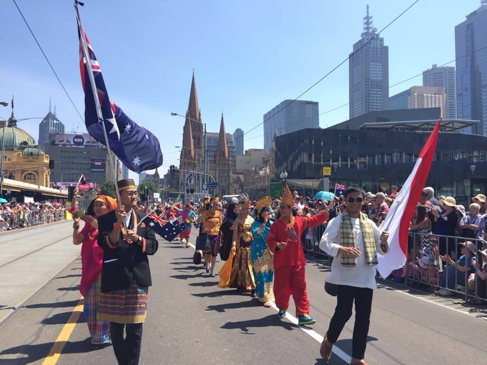 Komunitas Indonesia di Melbourne Ikut Ramaikan Parade Australia Day