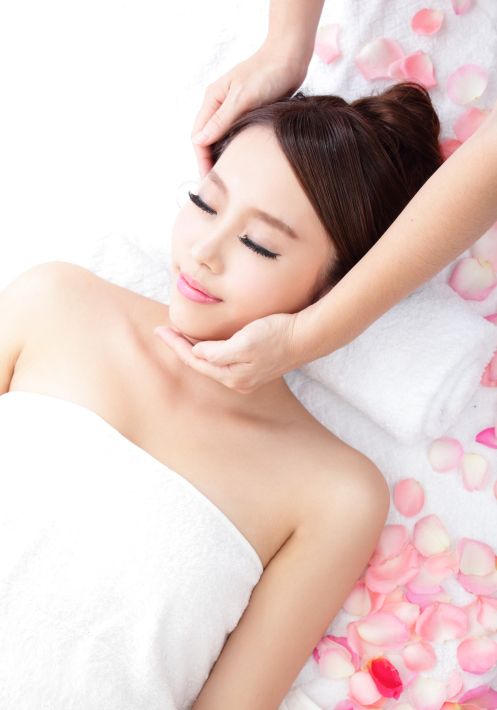 young woman enjoy massage at spa