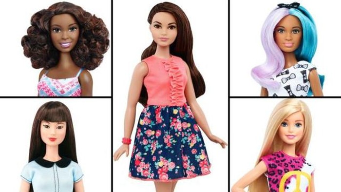 Barbie dalam Bentuk Badan Jangkung, Kecil dan Berlekuk