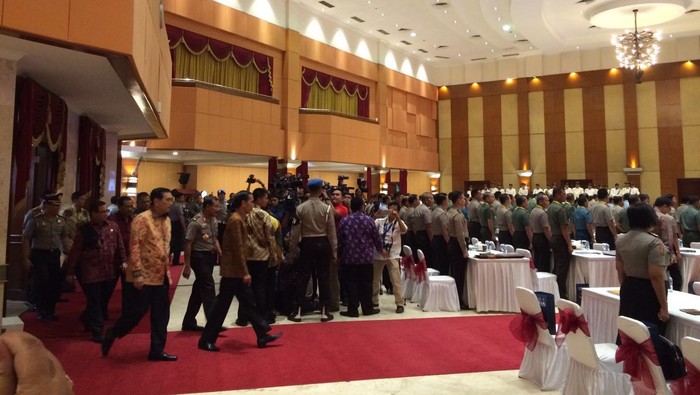 Presiden Jokowi Hadiri Rapim Polri-TNI di PTIK