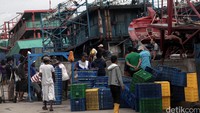 Aktivitas bongkar muat hari ini tidak seramai biasanya.