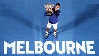Bagi Djokovic, ini adalah gelarnya yang keenam di Australia Terbuka. Ini juga menjadi gelar Grand Slam ke-11 bagi petenis berusia 28 tahun itu. Jason Reed/Reuters/detikFoto.