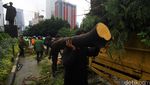 Pohon Tumbang di Sudirman Dibersihkan