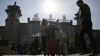 Stasiun Beijing dipadati pemudik di Imlek 2016. Kim Kyung-Hoon/Reuters/detikFoto.