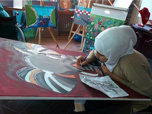Pengungsi Suriah Obati Duka dengan Melukis