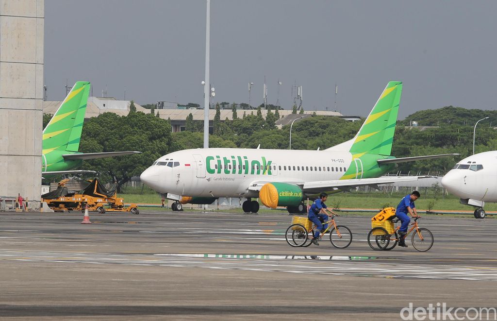 Pesawat Citilink di Bandara Soekarno Hatta