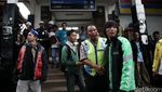 Penampakan Ratusan Driver GrabBike Cari Opang di Cawang