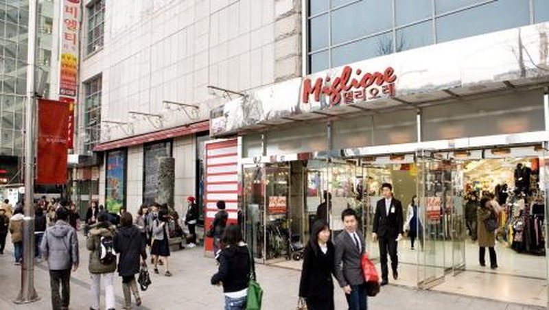 Kawasan belanja di Korsel