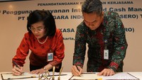 Perjanjian Kerjasama Penggunaan Layanan Integrated Cash Management BNI antara PT. Angkasa Pura II (Persero) dengan BNI, Kamis, (4/2/2016) di Kantor Pusat BNI, Jakarta.