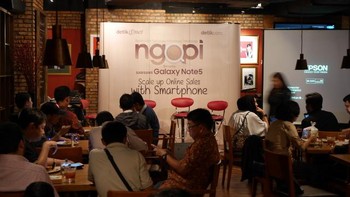 Acara ngopi yang diselanggarakan tiap bulan, kali ini mengusung tema Scale up Online Sales with Smartphone. Foto: detikINET/Anggoro Suryo Jati