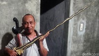 Keris yang ditemukan oleh Azhari sepanjang 170 centimeter dan 167 centimeter.