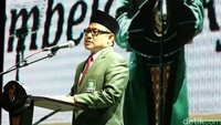 Ketum PKB Muhaimin Iskandar menyampaikan sambutanya.