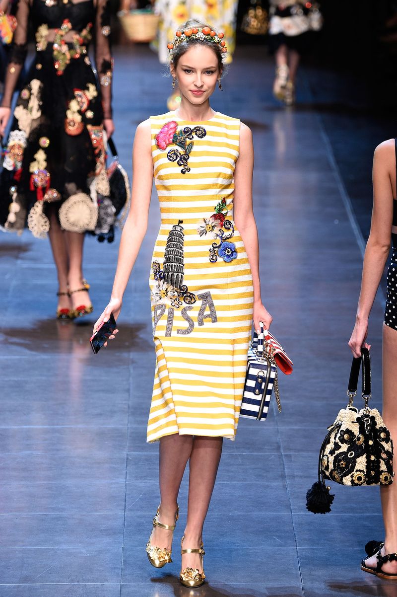 NEW YORK, NY - SEPTEMBER 13:  A model walks the runway wearing Prabal Gurung Spring 2016 during New York Fashion Week: The Shows at The Arc, Skylight at Moynihan Station on September 13, 2015 in New York City.  (Photo by Frazer Harrison/Getty Images for NYFW: The Shows)