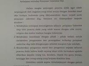 Dinas Pendidikan Surabaya Larang Siswa Rayakan Hari Valentine