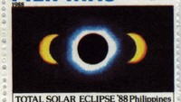 Perangko gerhana matahari total tahun 1988 milik Filipina. Istimewa/www.mreclipse.com