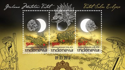 Melihat Perangko Gerhana Matahari Total