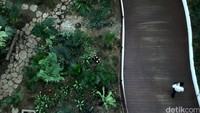 Bandara ini dilengkapi dengan taman yang asri.