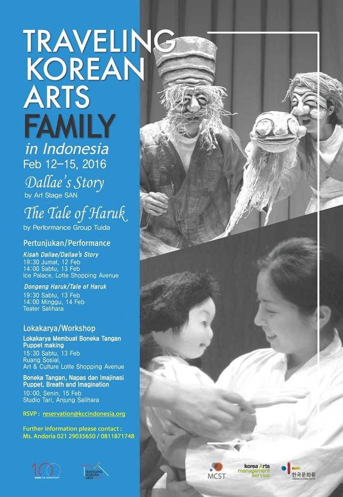 Pentas Dongeng Haruk dan Kisah Dallae Meriahkan Traveling Korean Arts