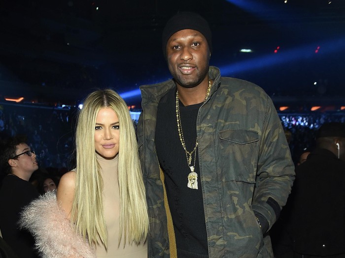 NEW YORK, NY - FEBRUARY 11:  Khloe Kardashian and Lamar Odom attend Kanye West Yeezy Season 3 on February 11, 2016 in New York City.  (Photo by Jamie McCarthy/Getty Images for Yeezy Season 3)