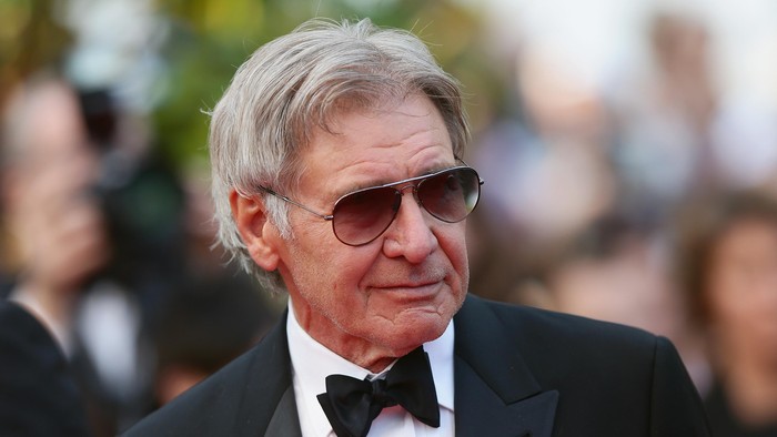 CANNES, FRANCE - MAY 18:  Harrison Ford attends The Expendables 3 premiere during the 67th Annual Cannes Film Festival on May 18, 2014 in Cannes, France.  (Photo by Vittorio Zunino Celotto/Getty Images)
