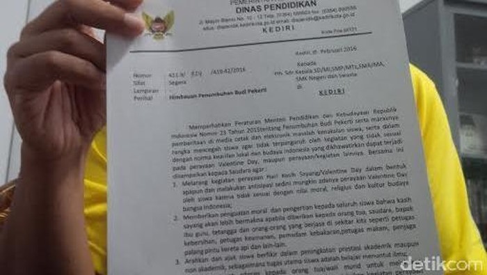 Pemkot Kediri Keluarkan Larangan Rayakan Hari Valentine