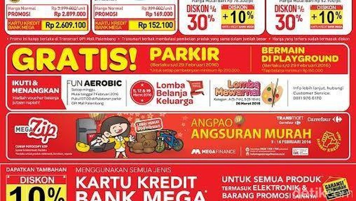 Promo Akhir Minggu di Grand Opening Transmart Carrefour Palembang