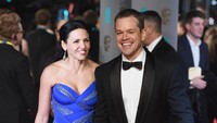 Matt Damon dan Luciana Barroso. Ian Gavan/Getty Images/detikFoto.