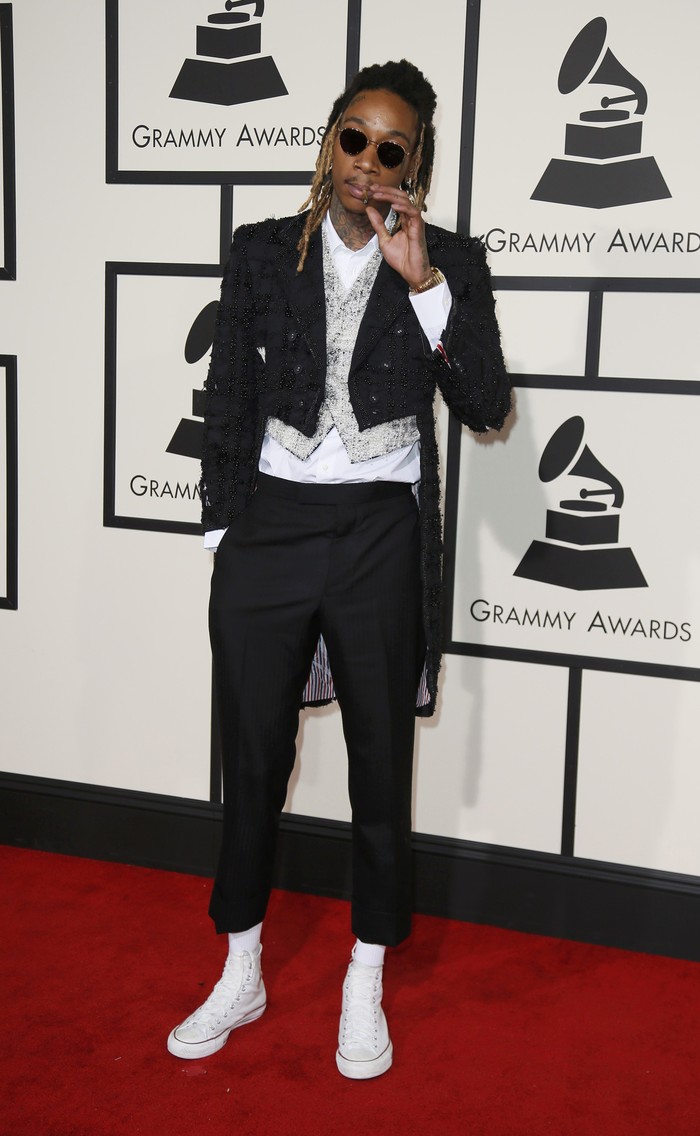 Rapper Wiz Khalifa arrives at the 58th Grammy Awards in Los Angeles, California February 15, 2016.  REUTERS/Danny Moloshok