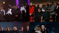Persembahan khusus untuk Lionel Richie pada malam Grammy Awards 2016 dilakukan oleh John Legend, Demi Lovato, Luke Bryan, Meghan Trainor, dan Tyrese Gibson. Selain itu, malam Grammy 2016 juga menyajikan banyak penghormatan kepada musisi yang telah meninggal dunia. Hal ini yang dilakukan oleh sederet musisi yang hadir. REUTERS/Mario Anzuoni/detikFoto; Kevork Djansezian/Getty Images/detikFoto.