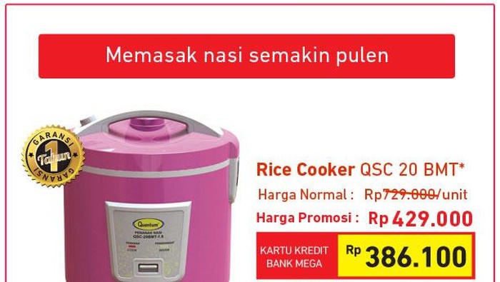 Promo Penanak Nasi dari Transmart Carrefour