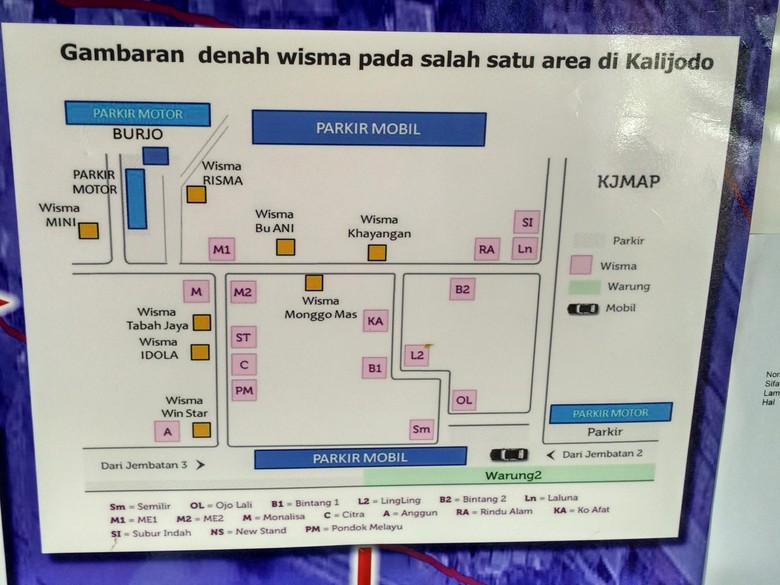 Ini Denah Kafe dan Wisma di Kalijodo yang Akan Dibongkar Ahok