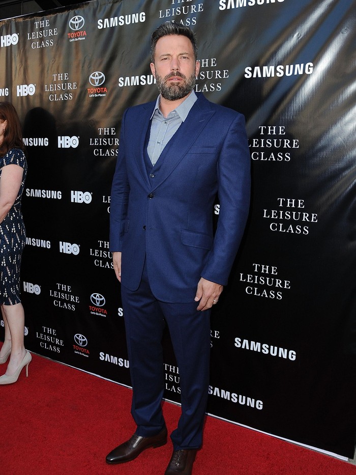 LOS ANGELES, CA - AUGUST 10:  Actor Ben Affleck attends the Project Greenlight Season 4 Winning Film premiere The Leisure Class presented by Matt Damon, Ben Affleck, Adaptive Studios and HBO at The Theatre at Ace Hotel on August 10, 2015 in Los Angeles, California.  (Photo by Angela Weiss/Getty Images)