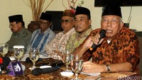 Jumpa pers sehubungan dengan keputusan Kementerian Hukum dan HAM. Pool/Lamhot Aritonang/detikcom.