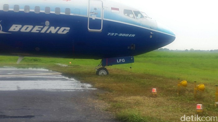 Roda Keluar Runway, ini Penampakan Lion Air yang Overrun di Juanda