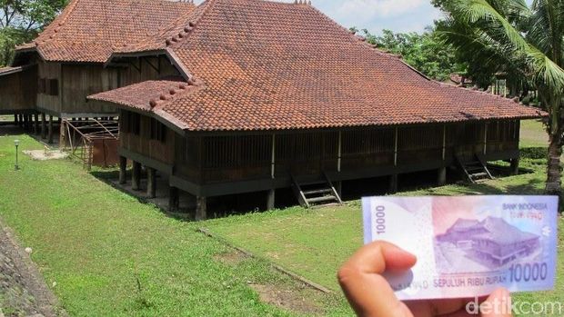 Rumah Limas yang ada di gambar uang pecahan Rp 10 ribu