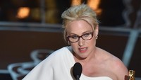 Pidato Patricia Arquette saat memenangkan Aktris Pendukung Terbaik di Oscar 2015 yang membahas kesetaraan perempuan yang mendapatkan sambutan tertinggi bahkan dari sang pesaing, Meryl Streep. Kevin Winter/Getty Images/detikFoto.