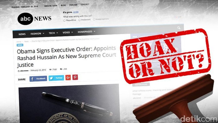 Kabar Palsu Obama Tunjuk Hakim Agung Muslim Pertama di AS