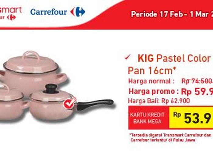 Promo Peralatan Masak dengan Transmart Carrefour
