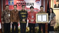 Yasonna berharap televisi kusrin bisa menjadi merek yang terkenal di dunia.