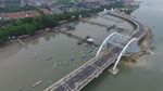 Penampakan Jembatan Kenjeran dari Atas