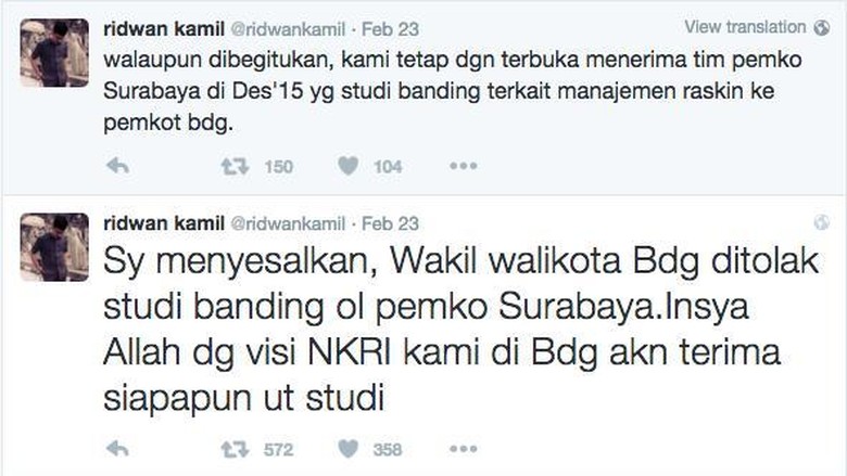 Wakil Wali Kota Surabaya: Kicauan Ridwan Kamil Kekanak-kanakan Wakil Wali Kota Surabaya: Kicauan Ridwan Kamil Kekanak-kanakan