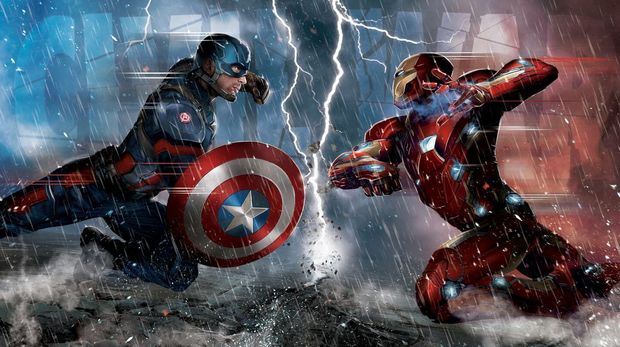 Captain America dan Iron Man di Civil War