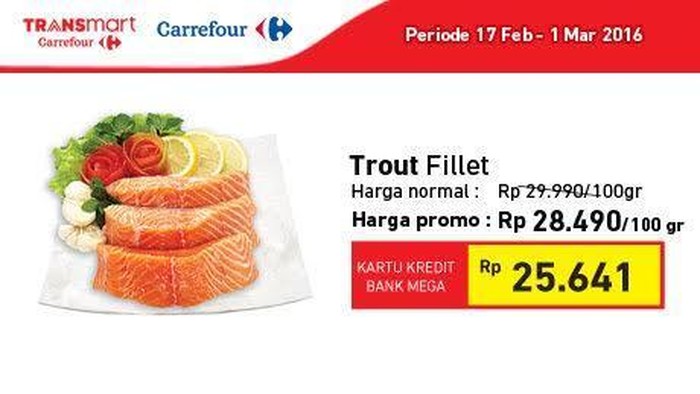 Promo Fillet Trout di Transmart Carrefour