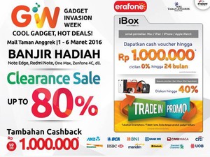 Erajaya Gadget Invasion Week 2016, Bertabur Hadiah dan Cashback Besar-besaran!