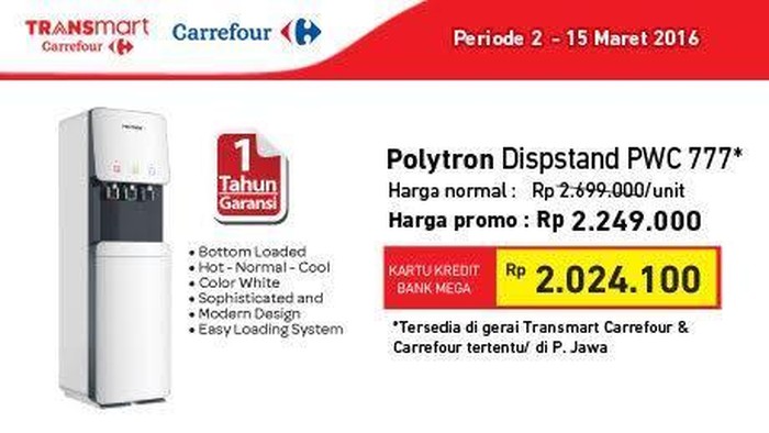Promo Dispenser Bottom Loaded di Transmart Carrefour