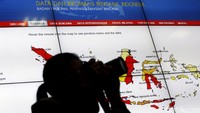 BNPB juga menunjukkan data dan informasi bencana di Indonesia.