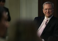 WASHINGTON, DC - MARCH 18: Google Executive Chairman Eric Schmidt speaks at the American Enterprise Institute March 18, 2015 in Washington, DC. Schmidt took part in a discussion on 