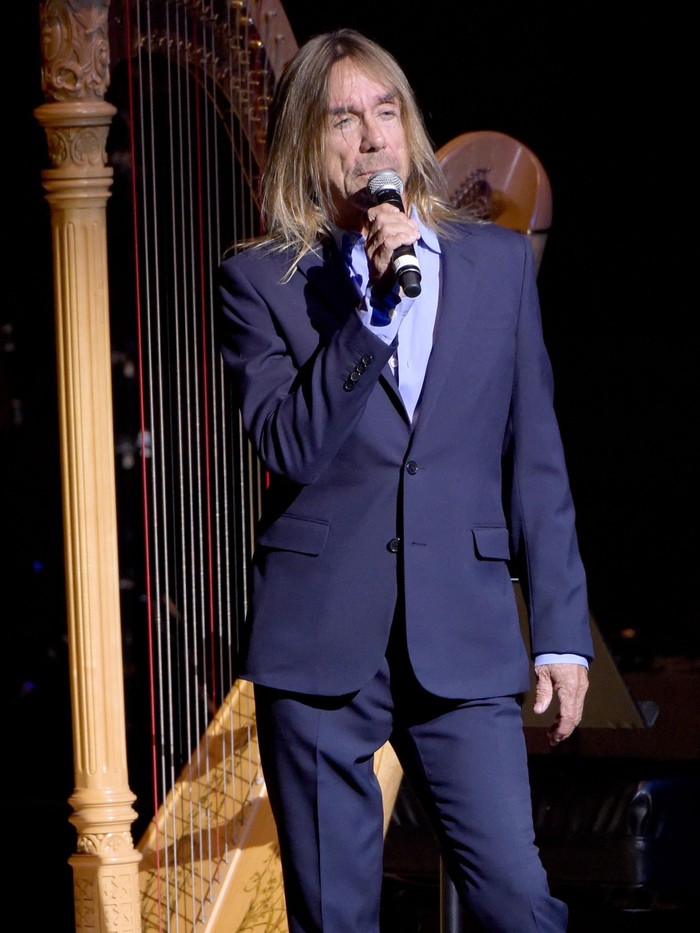Iggy Pop NEW YORK, NY - FEBRUARY 22:  Singer-songwriter Iggy Pop performs onstage at the 26th Annual Tibet House U.S. benefit concert at Carnegie Hall on February 22, 2016 in New York City.  (Photo by Theo Wargo/Getty Images for Tibet House)